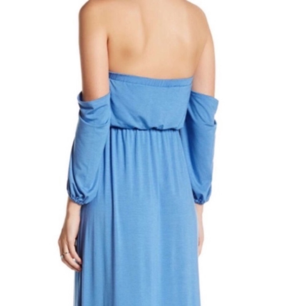Go Couture Blue Off-The-Shoulder Maxi Dress - Picture 3 of 3
